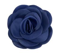 Delicado broche de rosa de satén para bodas y eventos, 10 cm, hecho a mano, tela floral con clip, accesorio de solapa de doble propósito para mujeres y hombres (caja de regalo), Large, Tela