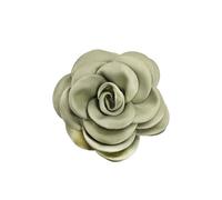 Delicado broche de rosa de satén para bodas y eventos, 10 cm, hecho a mano, tela floral con clip, accesorio de solapa de doble propósito para mujeres y hombres (caja de regalo), Large, Tela