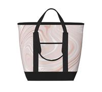Delicado mármol rosa con imitación de oro rosa.,Bolsas de almuerzo de gran capacidad, bolsa de mano térmica para mujeres, hombres, trabajo, picnic, viajes.