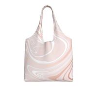 Delicado mármol rosa con imitación de oro rosa.,Bolsas de mano reutilizables, bolsas de supermercado, bolso de hombro de lona de gran capacidad