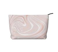 Delicado mármol Rosa con imitación de Oro Rosa,Neceser de Pana, Neceser de Maquillaje portátil, Neceser de Viaje