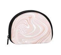 Delicado mármol Rosa con imitación de Oro Rosa. Pequeña Bolsa para Guardar Toallas sanitarias y Maquillaje. Monedero para cosméticos de Mujer.