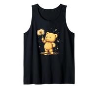 Delicado oso de peluche con diente de león para un ambiente tranquilo Camiseta sin Mangas