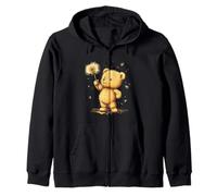 Delicado oso de peluche con diente de león para un ambiente tranquilo Sudadera con Capucha