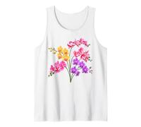 Delicado Rosa Amarillo Púrpura Phalaenopsis Orquídea Formas Mania Camiseta sin Mangas