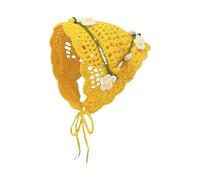 Delicado turbante de flores de ganchillo para tomar fotos, bufanda de pelo de punto para mujeres que viajan