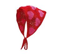 Delicado turbante de ganchillo con patrón de rana/corazón, bufanda de pelo para mujer, accesorio para el cabello con foto