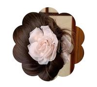 Delicado y soñador clip de camelia, rosa cerezo, realista, forma dinámica, temperamento suave y elegante, textura fina, ambiente, un accesorio imprescindible para el cabello para la moda.