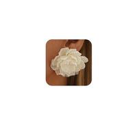 Delicados aretes grandes de concha blanca con perlas para mujer, vintage, bohemio, acrílico, camelia grande, floral, joyería de regalo, One Size, Metal, Sin piedra preciosa