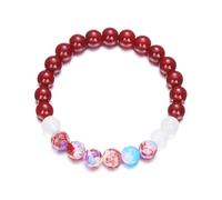 Delicados pendientes de cadena, brazaletes, accesorio de amor, pulsera a juego, regalo de relación, para aniversario, parejas, pulsera de cuentas para mujeres y hombres, collar de perlas de piedra