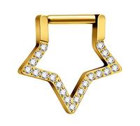 Delicados piercings de nariz de estrella, joyería resistente, adorno adecuado para salidas casuales y festivales de música, Glossy, como se describe, como se describe