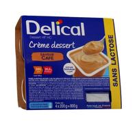 Delical Crema Dessert Cafe Sin Lactosa 4x200g