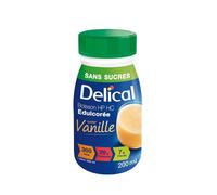 Delical Edulcorée 24 Botes Vainilla 200 ml - Alimento Hiperproteico e Hipercalórico Diabéticos, Desnutrición