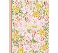 Delicate Floral Journal 100pgs thoughtful gift birthday Christmas holidays pretty pages floral motif rose pink and yellow flowers
