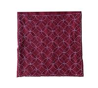 DELICATELA Sashiko | Kit de bordado Japonés | Tela de 68cm x 34cm pre-estampada (30cm x 30cm) | Hilo natural | Aguja larga | Instrucciones de bordado | Diseño Siete Tesoros (Rojo)