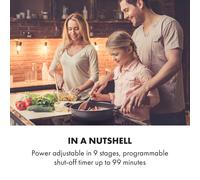 Delicatessa 3 placa de inducción 3 zonas 5800W vidrio cerámico negro Klarstein