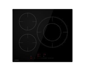 Delicatessa 3Zone Paella 60cm Placa de Inducción 3 Fuegos Negro