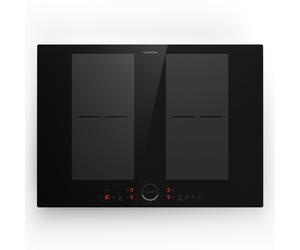 Delicatessa 70cm 2 Zonas flexibles Placa de Inducción 4 Fuegos Negro
