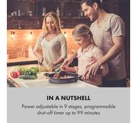 Delicatessa 90 Flex Placa de inducción encastrable 5 zonas 7400W autosuficiente Klarstein