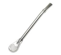 Delicatino - Bombilla para Mate de Acero Inoxidable - Diseño Tipo Cuchara de 15,5 cm - Filtro Eficaz y Fácil Limpieza - Ideal para Mates Pequeños