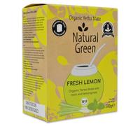 Delicatino - Yerba Mate Natural Green Fresh Lemon, Orgánica, Sin Humo - 500g.