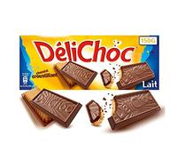 DELICHOC - Chocolate con leche 150 g - 4 unidades - Se vende en un set