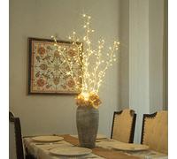 DELICHTER de 3 ramas de luces 114 LEDS Iluminación cálida Cadena de luces de ramas de sauce Decoración Lámpara Ramas de luces Decoración interior de sala de estar Exterior Navidad