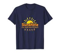 Delicia certificada: alegría Alegre del Sol para optimistas Camiseta, Hombre, Azul Marino, M