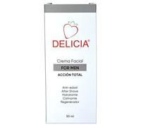 Delicia Crema Facial para Hombres, Acción Total Anti-edad, After Shave Hidratante y Calmante, 50 ml