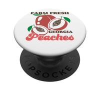 Delicia jugosa de melocotones de Georgia frescos de granja PopSockets PopGrip Adhesivo