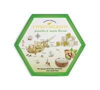 Delicias de loukoumi de Chipre/Grecia, mezcla de sabores de mástica, mastiha y pistacho - 1 paquete de 250 g