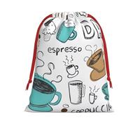 Deliciosa bolsa de regalo con estampado de café, reutilizable, para fiestas, cumpleaños, bodas, uso diario