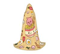 Deliciosa capa con capucha con estampado de ramen dulce para adolescentes, capa para Halloween, cosplay, carnaval, fiesta temática