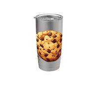 Deliciosa galleta gigante con chispas de chocolate Vaso térmico de acero inoxidable de doble pared
