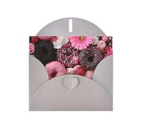 Deliciosa tarjeta de felicitación de donas con sobre gris para vacaciones, cumpleaños, bodas, aniversarios, escribir bendiciones únicas