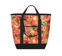 Delicioso melocotón,Bolsas de almuerzo de gran capacidad, bolsa de mano térmica para mujeres, hombres, trabajo, picnic, viajes.