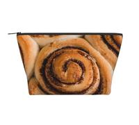 Delicioso patrón de Pan de Rollos de Canela, Bolsa de artículos de tocador Bolsa de Maquillaje Bolsa de cosméticos Bolsa de artículos de tocador de Viaje portátil