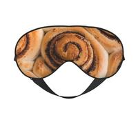 Delicioso patrón de pan de rollos de canela, Cubreojos completos Antifaz bloqueador de luz Antifaz para dormir Antifaz suave con los ojos vendados Noche