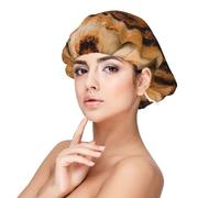 Delicioso patrón de pan de rollos de canela,Gorro de dormir de satén para adultos - Gorro de dormir elástico para mujer, cubrecabello nocturno