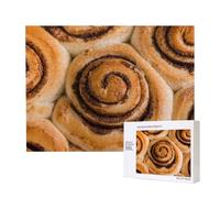 Delicioso patrón de Pan de Rollos de Canela,Rompecabezas de Madera de 500 Piezas, Juego Familiar, Rompecabezas para Adultos, Adolescentes, decoración del hogar