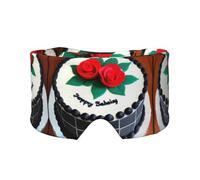 Delicious Cakes - Cubrebocas para dormir con estampado de pasteles - Meditación y viaje - Transpirable, ajustable y cobertura completa