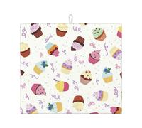 Delicious Cupcakes - Alfombrilla absorbente para secar platos para accesorios de cocina, almohadilla plegable y reutilizable