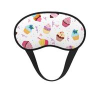 Delicious Cupcakes - Antifaz de dormir para adultos, opaca, cómoda máscara de ojos que bloquea la luz para viajes, yoga