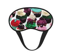 Delicious Cupcakes - Antifaz para dormir con estampado de cupcakes para dormir de lado, bonita máscara opaca para el hogar o viajes