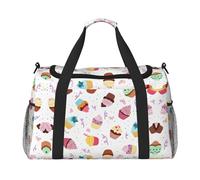 Delicious Cupcakes - Bolsa de lona grande de viaje para mujer, bolsa de viaje para mujer, bolsa de mano, Negro -, Talla única