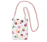 Delicious Cupcakes - Bolsa para teléfono celular, para correr, caminar, senderismo y ciclismo, mini bolsa cruzada con correa de muñeca, Rosa, Talla única