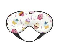 Delicious Cupcakes - Máscara de ojos cómoda transpirable ajustable para hombres y mujeres, ligera, para viajes, yoga, trabajo