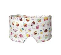 Delicious Cupcakes - Orejeras ajustables y transpirables para dormir con diseño de cupcakes