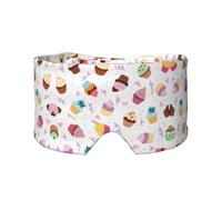 Delicious Cupcakes - Orejeras para dormir con estampado de magdalenas, diadema ajustable para yoga, viajes, mantiene el calor y ayuda cómoda