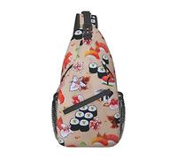 Delicious Sushi Chef Pizza Crossbody Bag, Sling Chest Cross Body Bag para Hombres y Mujeres, Utilizado para el Ocio y los Viajes